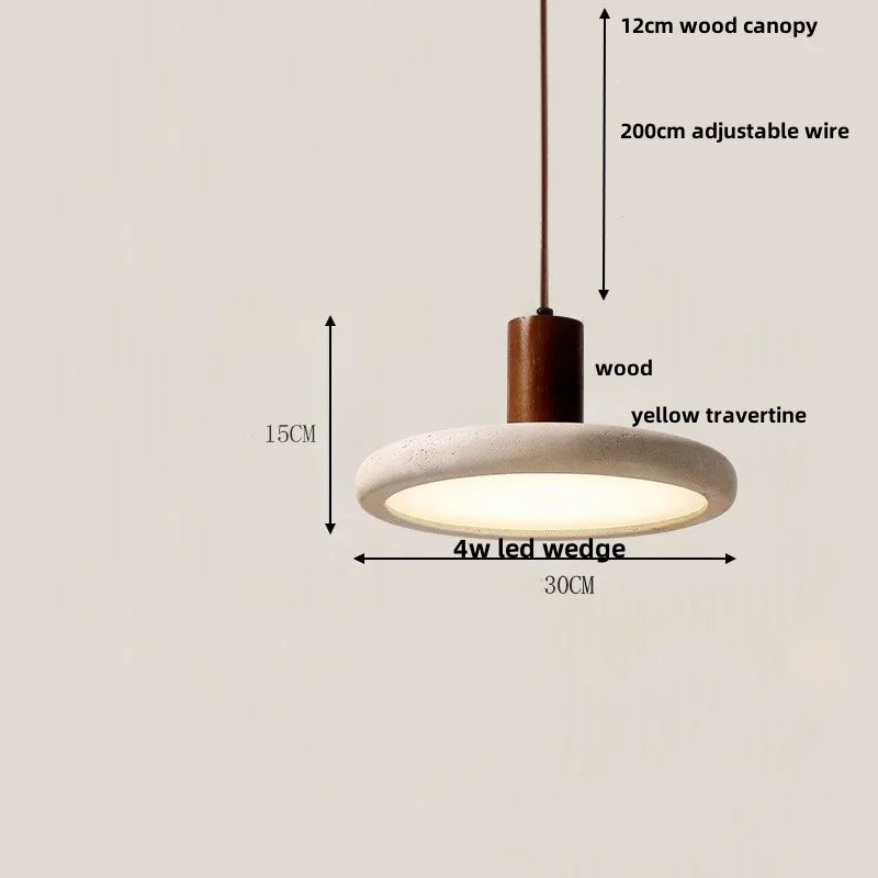 Afralia™ Wood LED Pendant Light - Adjustable Study Balcony Aisle Hanging Lamp