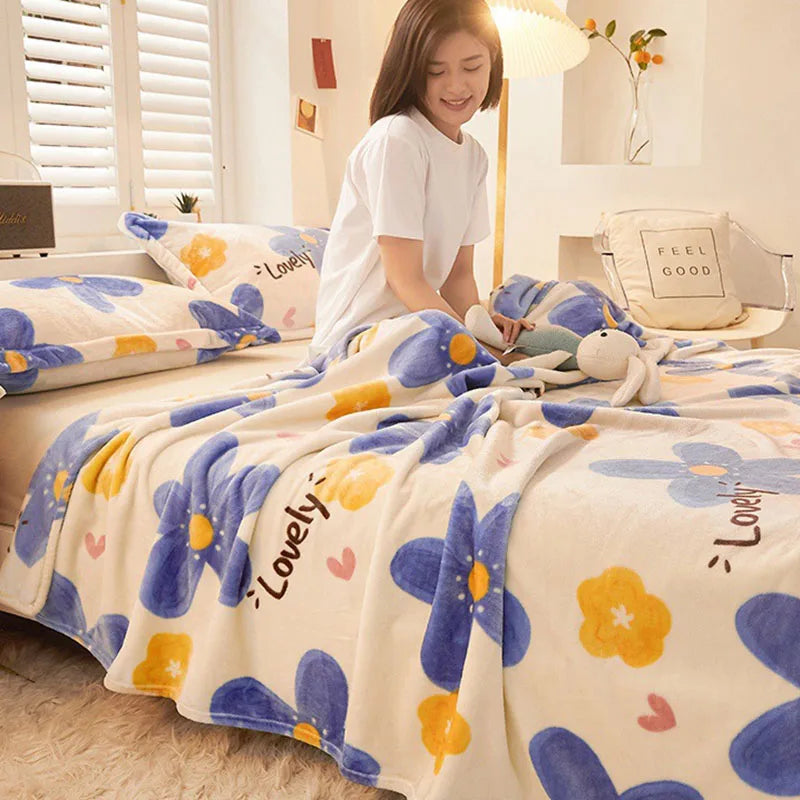 Afralia™ Nordic Flannel Sofa Blanket - Multi-Functional Spring & Autumn Shawl for Adults & Kids