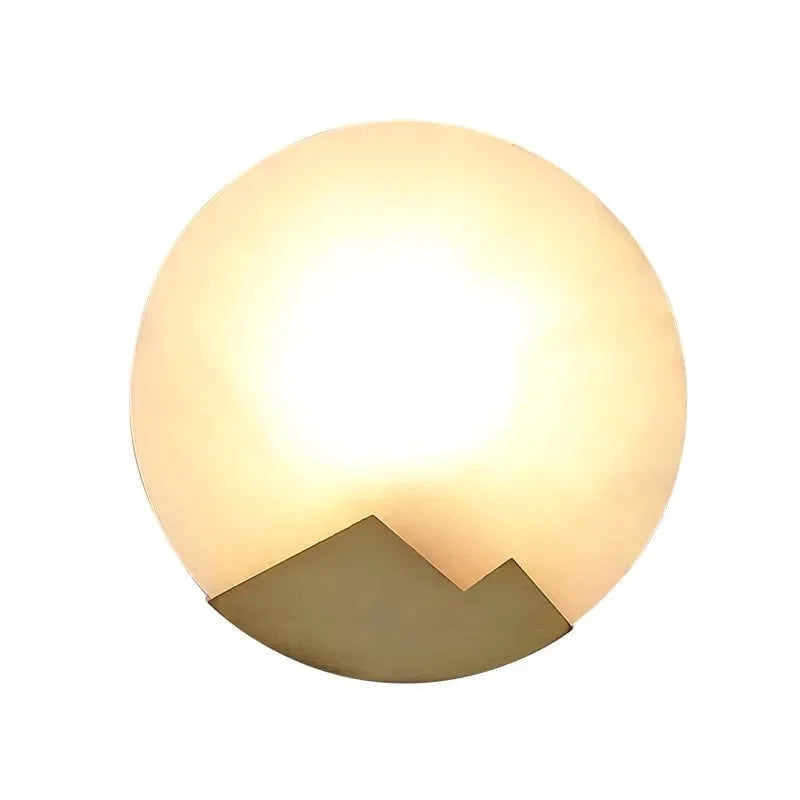 Afralia™ Nordic Copper Marble Wall Lamp: Minimalist, Creative, and Elegant for Bedroom, Living Room