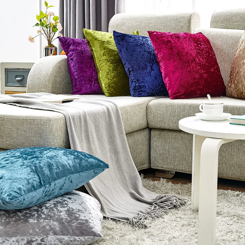 Afralia™ Velvet 60x60 cm Super Soft Sofa Throw Pillow for Shining Living Room Decoration