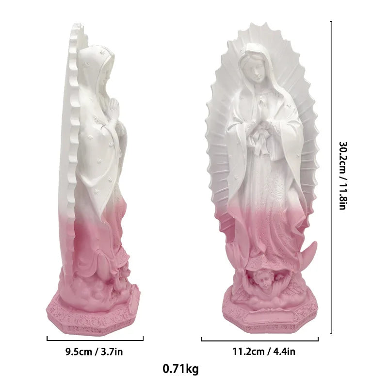 Afralia™ Virgin Mary Resin Sculpture for Home Decor and Religious Display