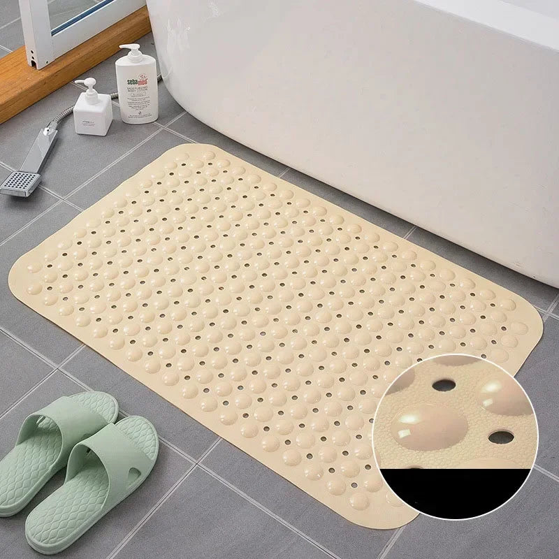 Afralia™ Non-Slip Bathtub Mat with Drain Hole and Suction Cups