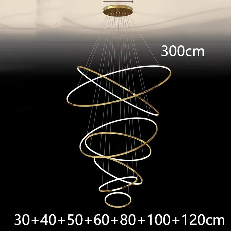 Afralia™ Nordic Stair Chandelier Living Dining Room Pendant Ceiling Indoor Lighting