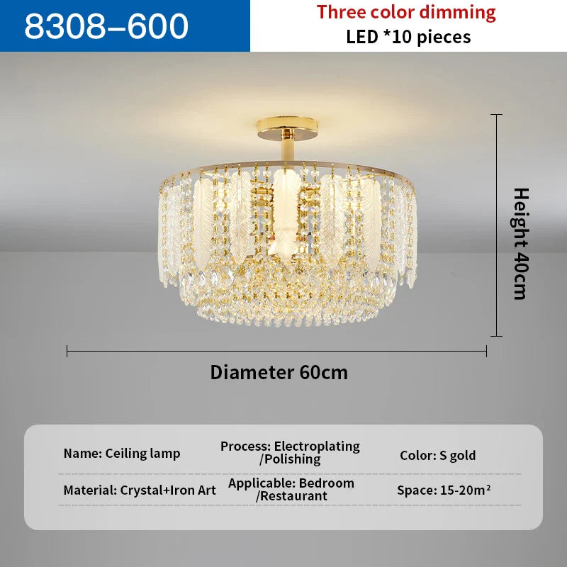 Afralia™ Modern Crystal Living Room Light Hotel Lobby Villa Restaurant Hanging Lamps
