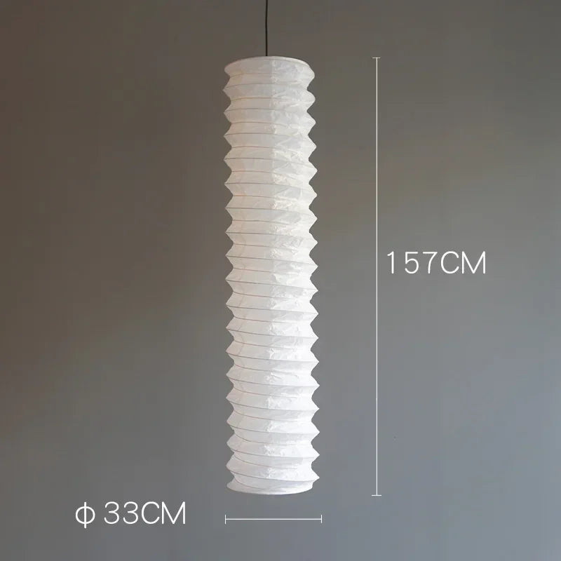 Afralia™ Akari Noguchi Pendant Lights: Retro White Rice Paper Hanging Lamp for Home Décor.