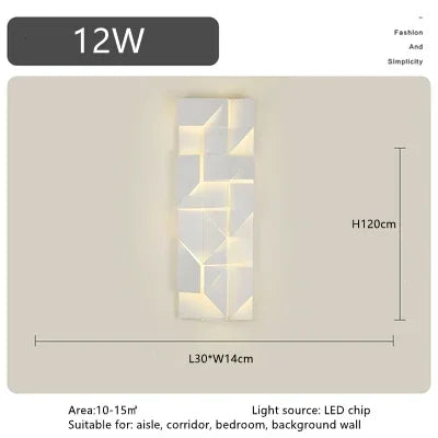 Afralia™ Shadow Metal Sconce Light for Geometric Led Wall Lamp, Living Room, Bedroom