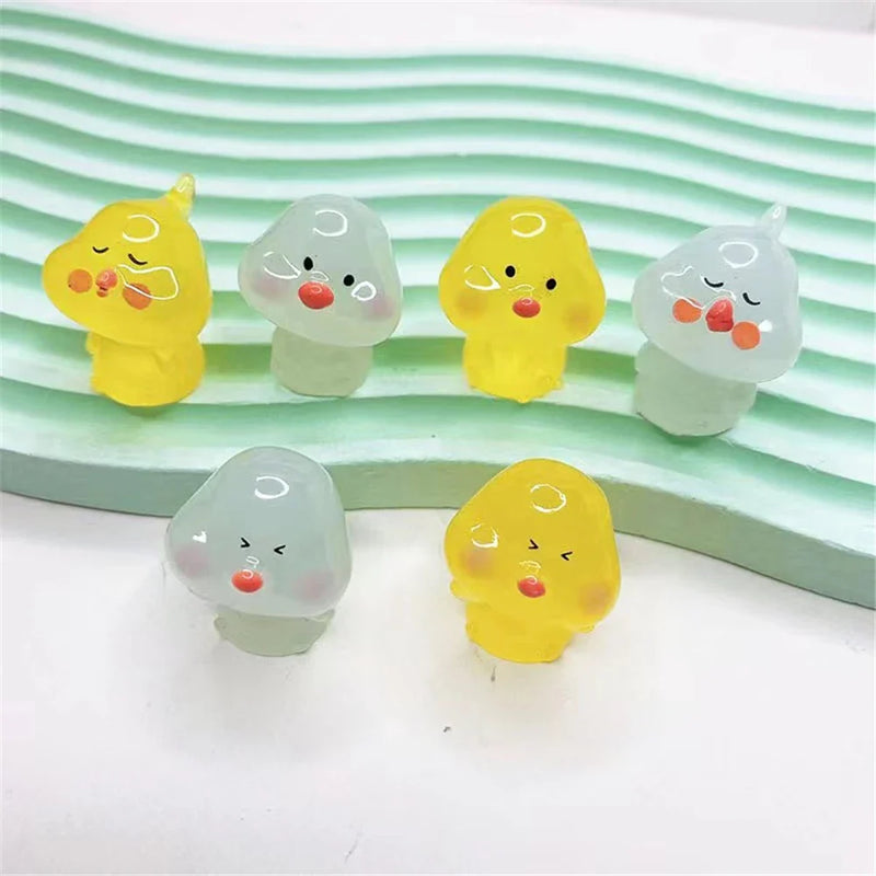 Afralia™ Chick Doll Figurines Miniature Fairy House Decor Hen Luminous Animals Statue