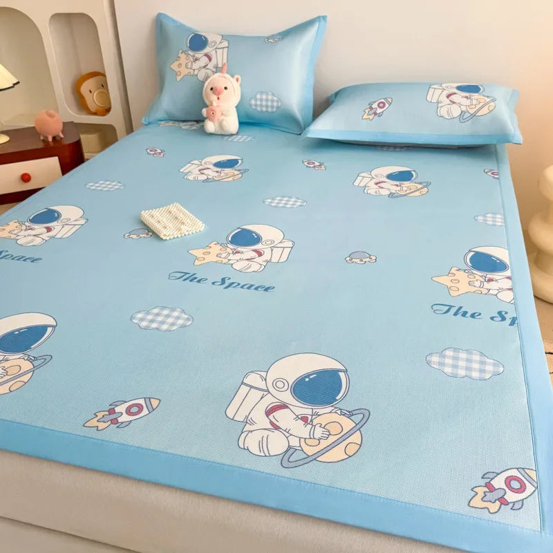 Afralia™ Antibacterial Pattern Mat Set | Skin-Friendly & Soft Mattress | Summer Air Conditioning