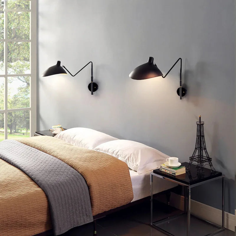 Afralia™ Long Arm Wall Lamps: Adjustable Minimalist Lighting for Home, Living Room, Bedroom, Study