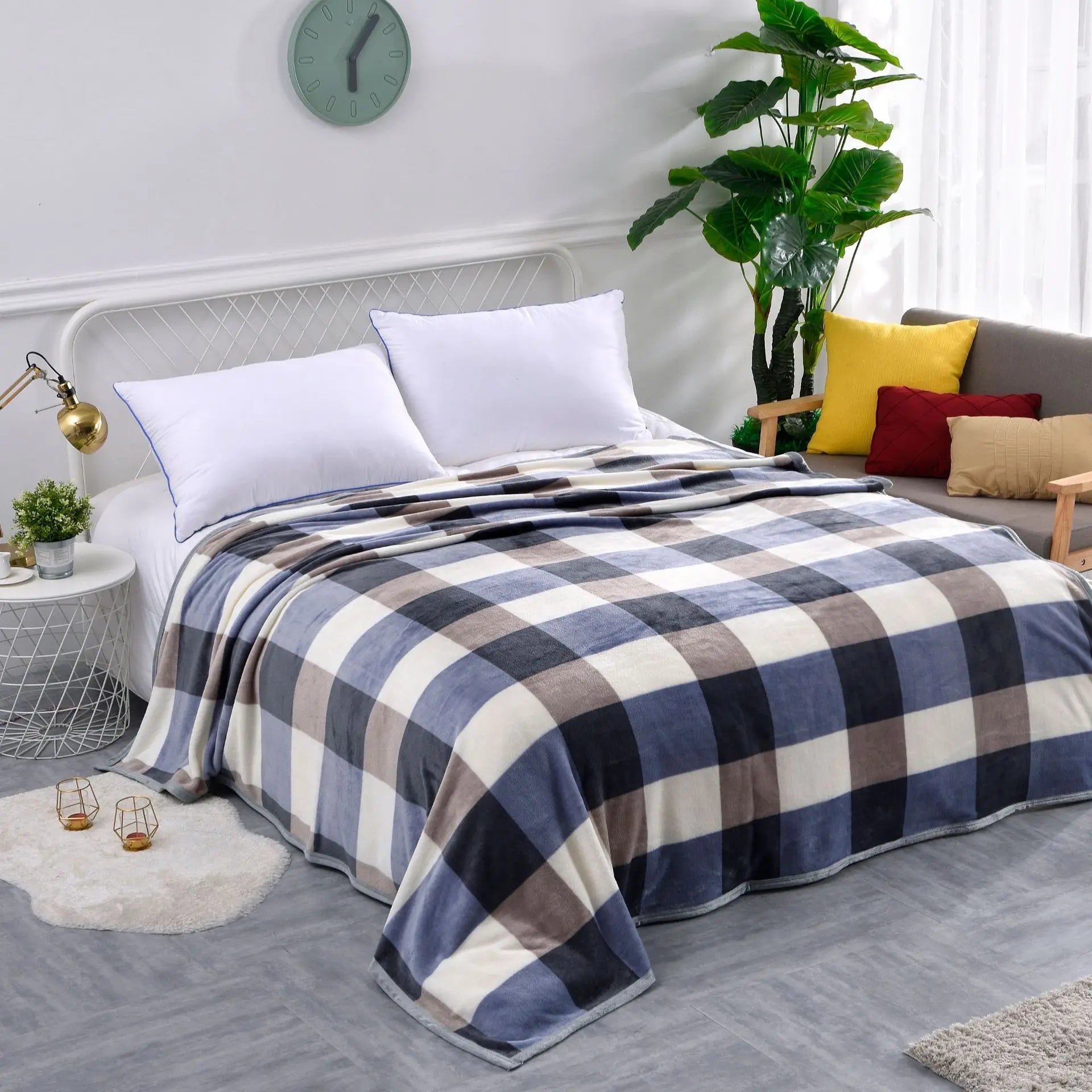 Afralia™ Nordic Printed Plush Blanket: Cozy Sofa Cover, Office Shawl, All-Season Cushion