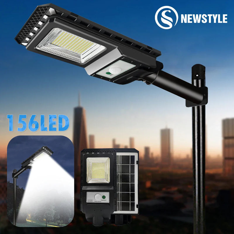 Afralia™ Super Bright Solar Wall Lamp 156LED Motion Sensor Outdoor Floodlight