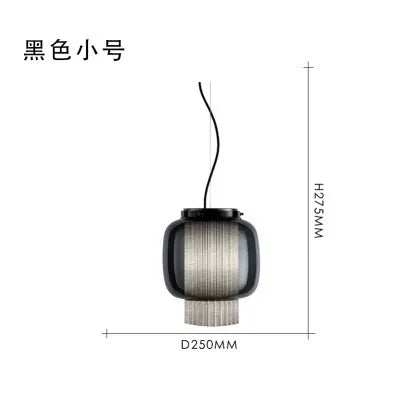 Afralia™ Manila Glass Lantern Pendant Light for Kitchen Living Room Bedroom Retro Decor