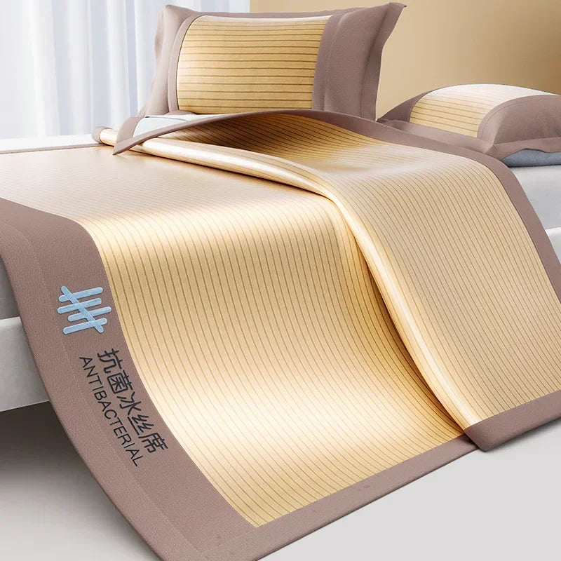 Afralia™ Silky Touch Antibacterial Cooling Mattress Sleeping Mat in Solid Color for Bedding