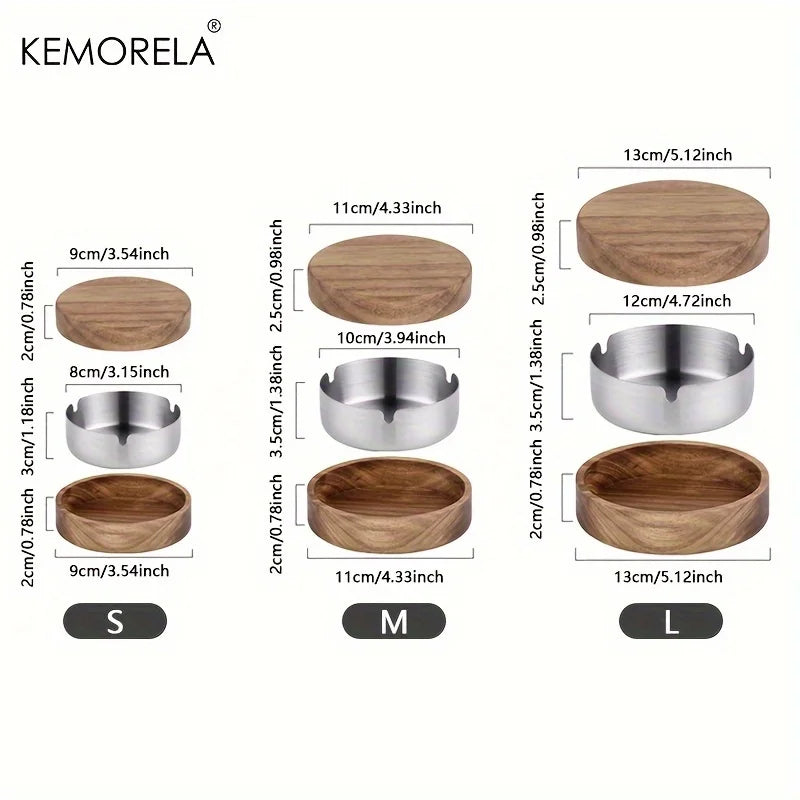 Afralia™ Wooden Desktop Ashtray with Lid - Stylish and Practical Smoking Accessories