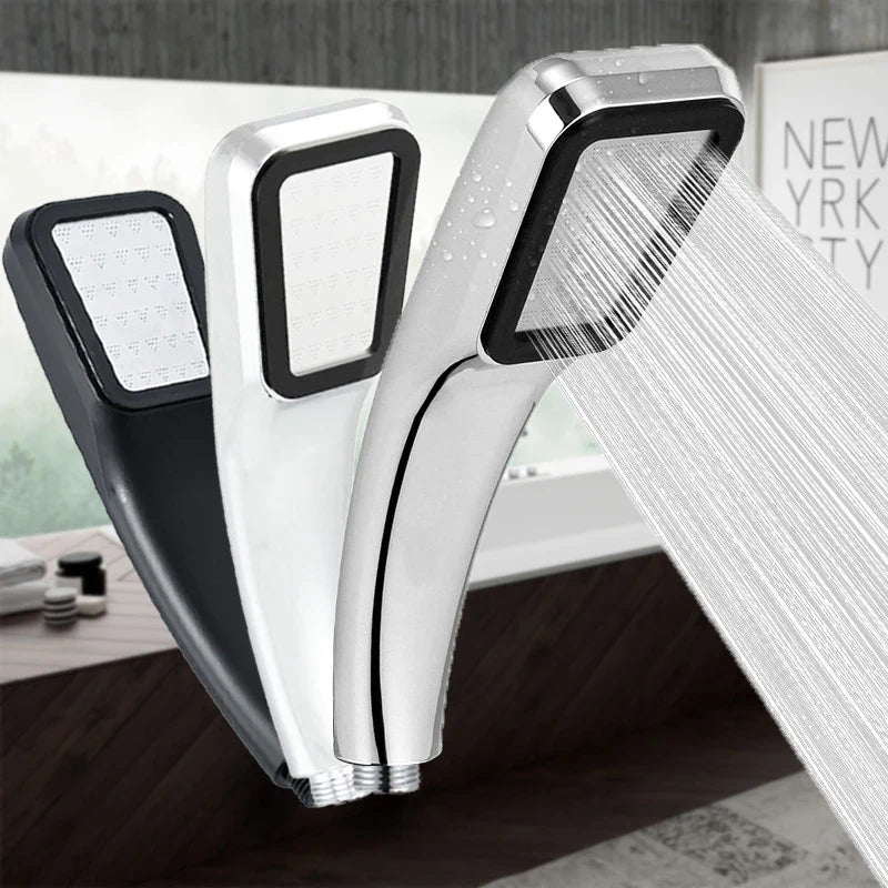 Afralia™ 300 Holes High Pressure Rainfall Shower Head Chrome Black White Sprayer