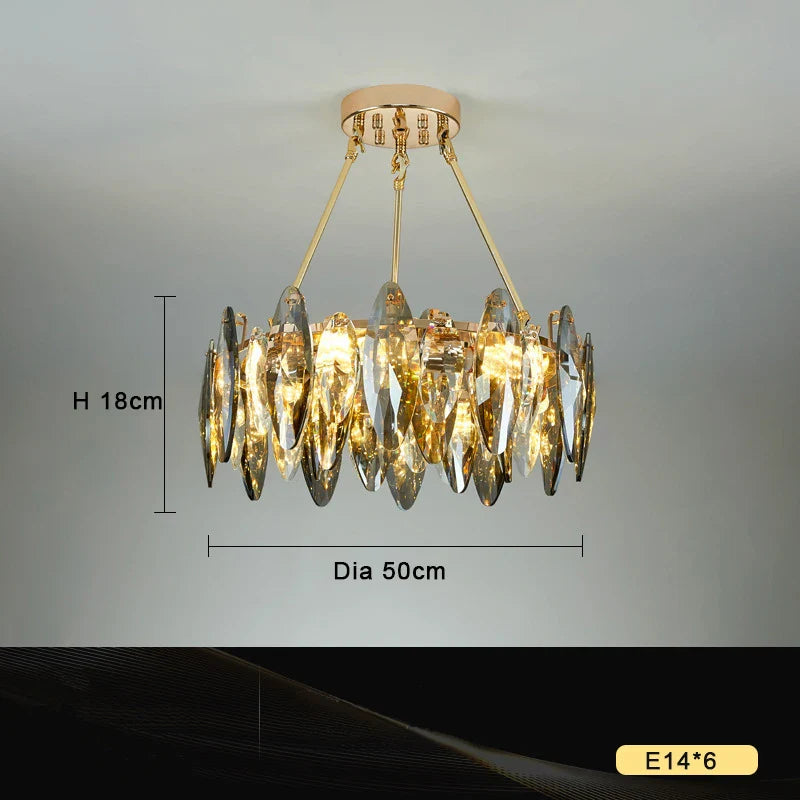 Afralia™ Crystal Chandelier Light: Modern LED Pendant Lamp for Bedroom & Living Room.