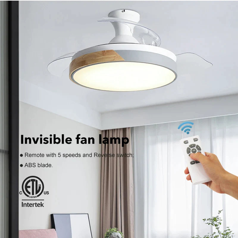 Afralia™ Modern 36/42" Ceiling Fan Light for Bedroom, Living Room, Study - LED Minimalist Design