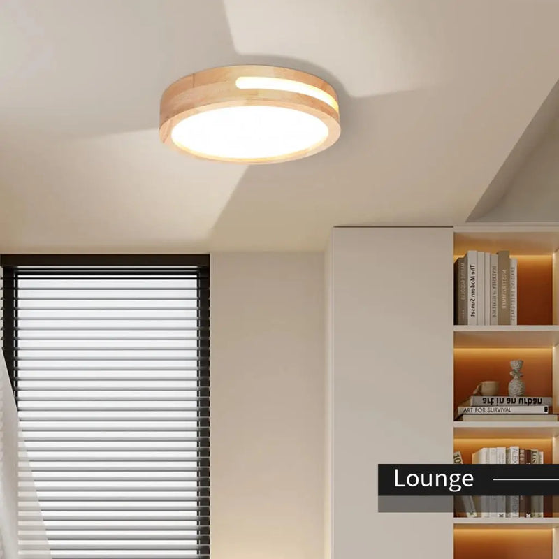 Afralia™ Wood Ceiling Light: Nordic LED Surface Mount Modern Fixture for Home Décor