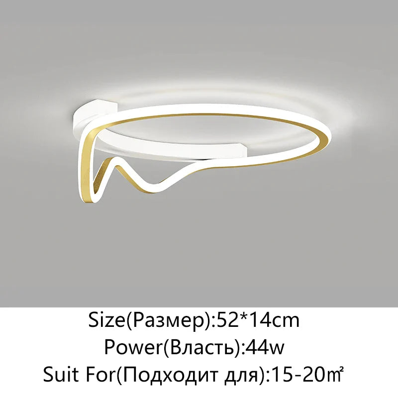 Afralia™ Geometry Round LED Ceiling Light for Home Decor