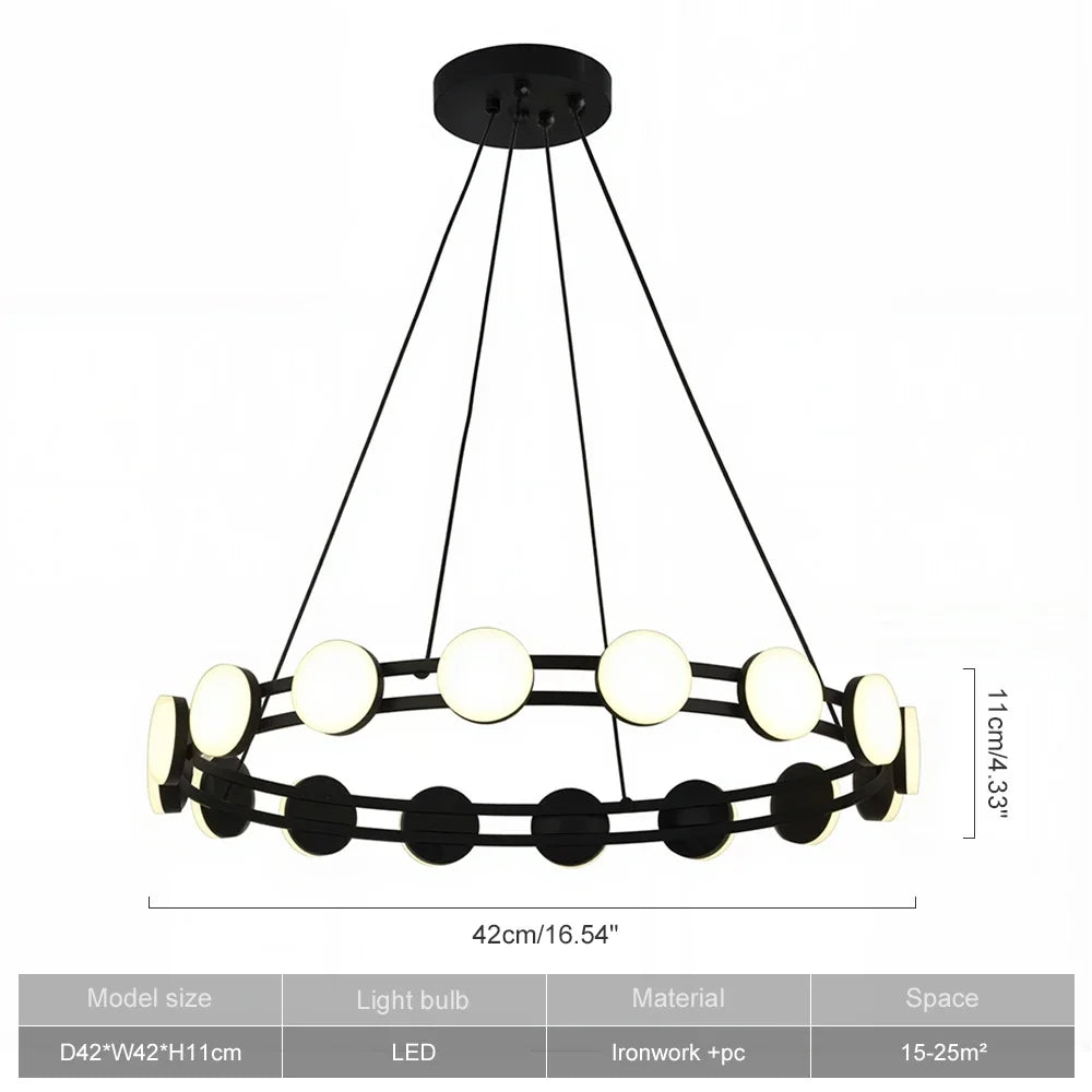 Afralia™ Minimalist Round Pendant Light for Dining Living Bedroom Decor