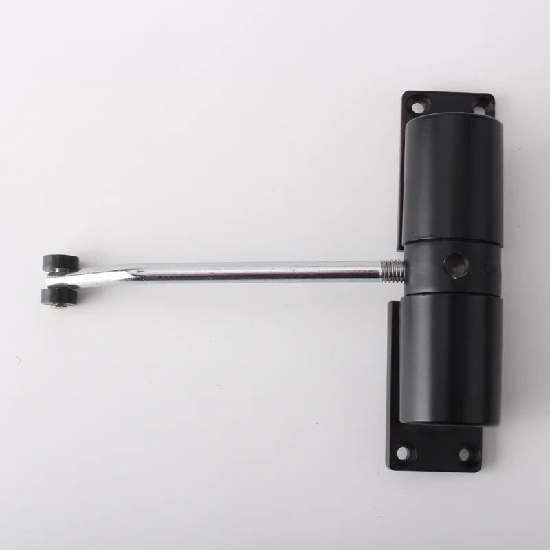 Afralia™ Outdoor Gate Closer Adjustable Spring Loaded Surface Mount - Black