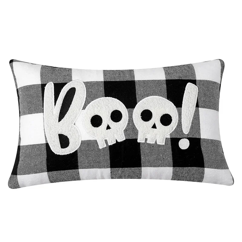 Afralia™ Halloween Ghost Embroidery Pillow for Cozy Living Room Sofa Rest