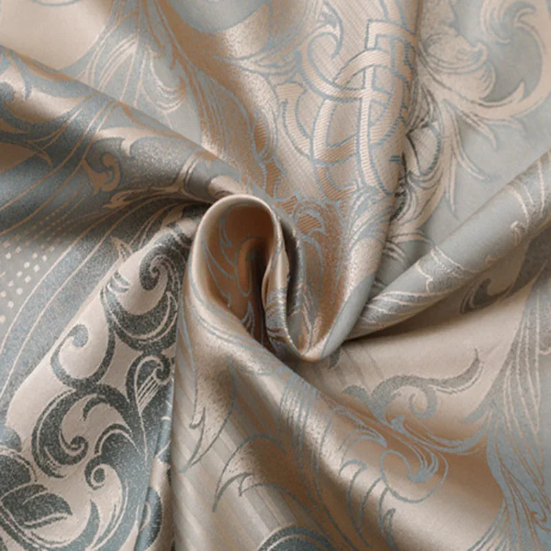 Afralia™ European Satin Jacquard Duvet Cover Set: High Quality, Skin-Friendly Summer Bedding Kit