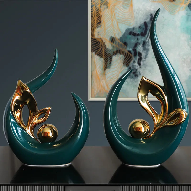 Afralia™ Lifelike Nordic Ceramic Figurine for Home Office Decor & Desk Craft Gift