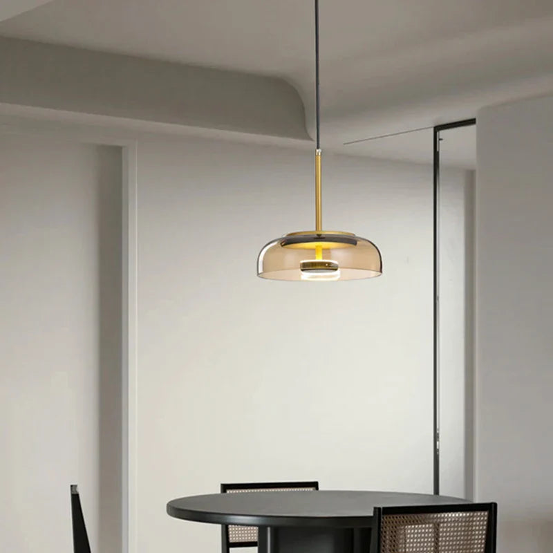 Afralia™ Glass Pendant Lights LED Modern Dining Room Nordic Restaurant Hanging Lamp