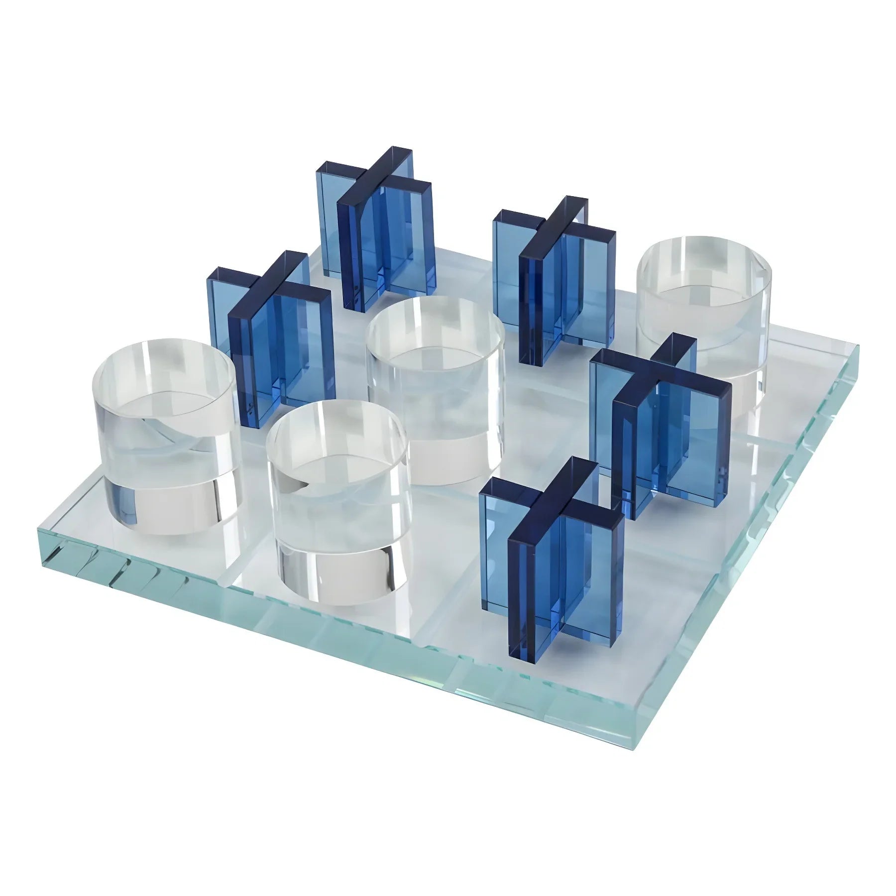 Afralia™ Crystal Chessboard: Elegant Three-dimensional Glass Tray Chess Set
