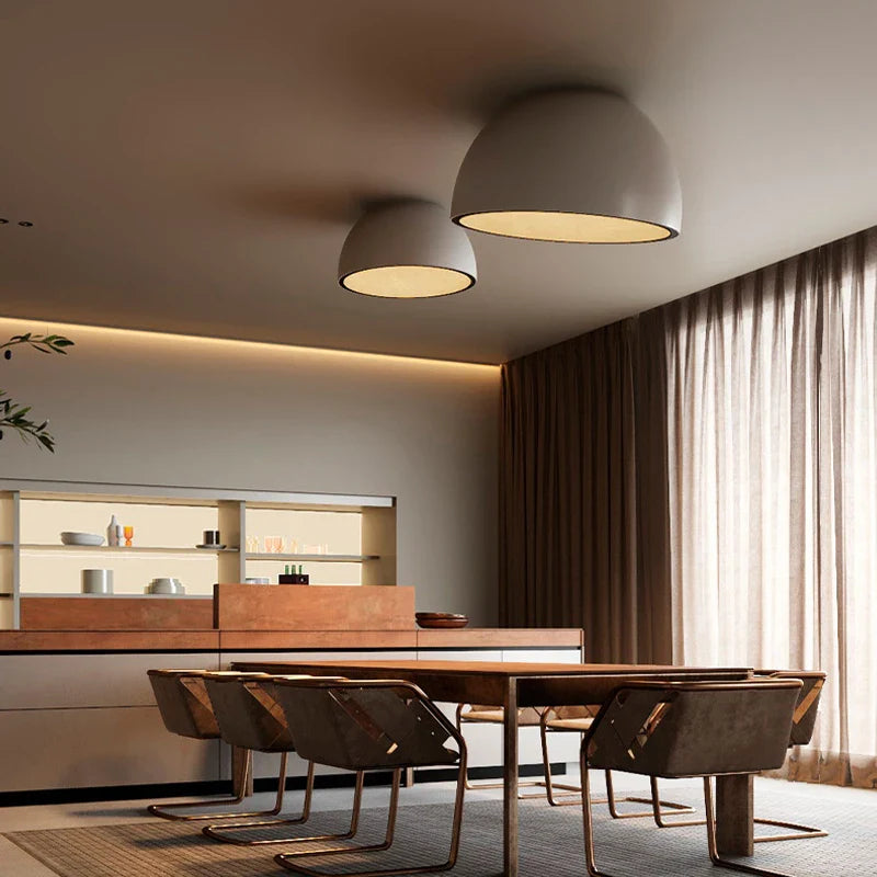 Afralia™ Cream Wind LED Ceiling Chandelier for Minimalist Living Spaces