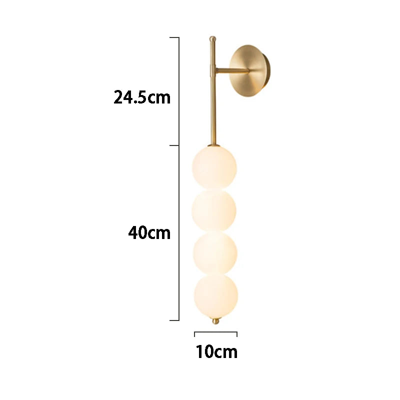 Nordic Pearl Glass Ball Wall Sconce for Luxe Living Room Decor by Afralia™