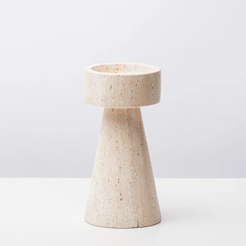 Afralia™ Natural Stone Candle Holders - Elegant Centerpiece and Candlestick Set