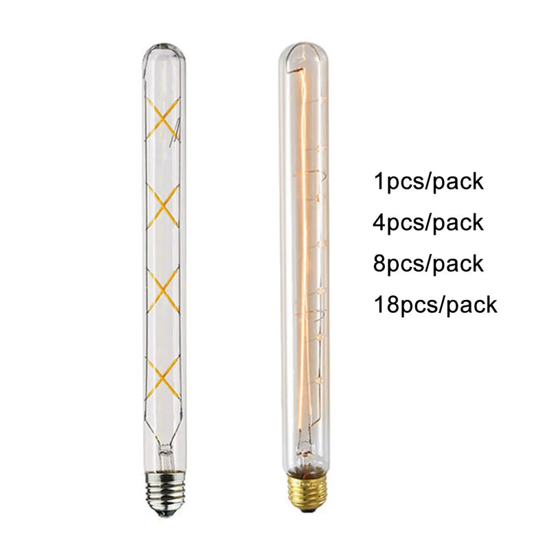 Afralia™ Retro LED Tube Edison Bulb Vintage T300 Incandescent Lamp Light E27