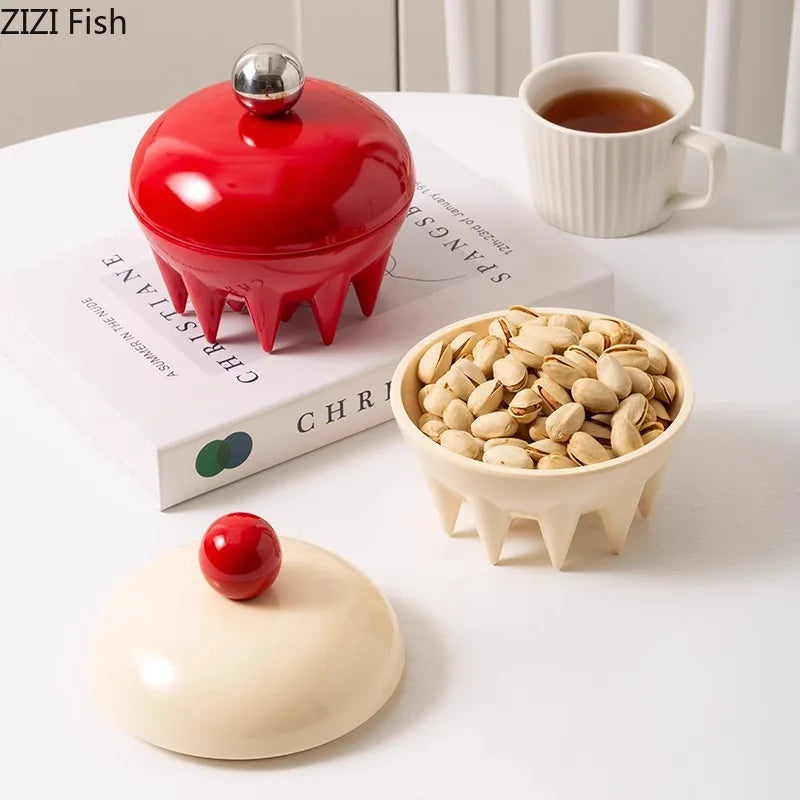 Afralia™ Octopus Ceramic Fruit Bowl & Storage Jar with Lids