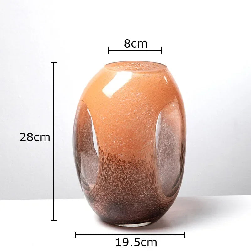 Afralia™ Dual Color Glass Vase for Hydroponics & Floral Arrangement