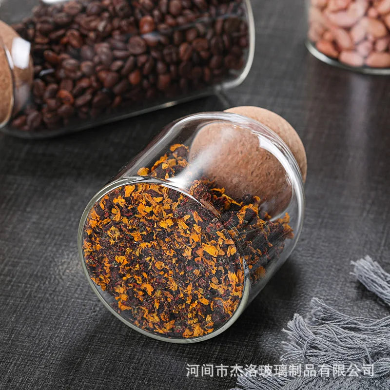 Afralia™ Glass Bottle Dispenser Set: Jars, Shampoo, Olive Oil, Makeup Jar