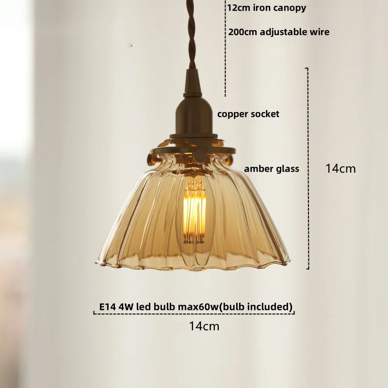 Afralia™ White Glass LED Pendant Lamp Nordic Modern Copper Socket Hanging Lights