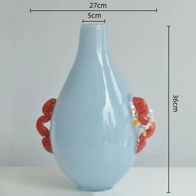 Afralia™ Glass Geometric Flower Vase Home Decor Art Bottle Floral Arrangement Accessory