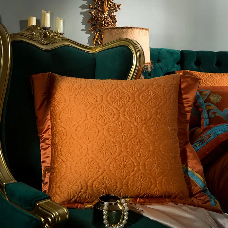 Afralia™ 200S Embroidery Cotton Bedding Set: Queen King Linens with Duvet, Sheet, Pillowcase