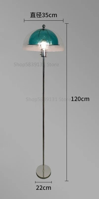 Afralia™ Retro Acrylic Floor Lamp with Colorful Lampshade for Living Room LED Lights