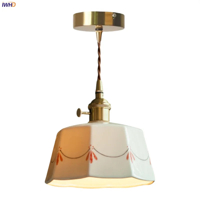 Afralia™ White Ceramic LED Pendant Lamp - Nordic Minimalism Design
