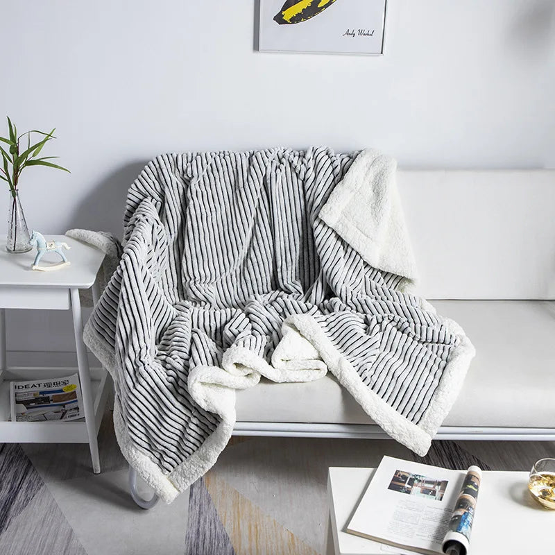 Afralia™ Cozy Nordic Wool Throw Blanket: Soft & Stylish for Office, Sofa, or Shawl