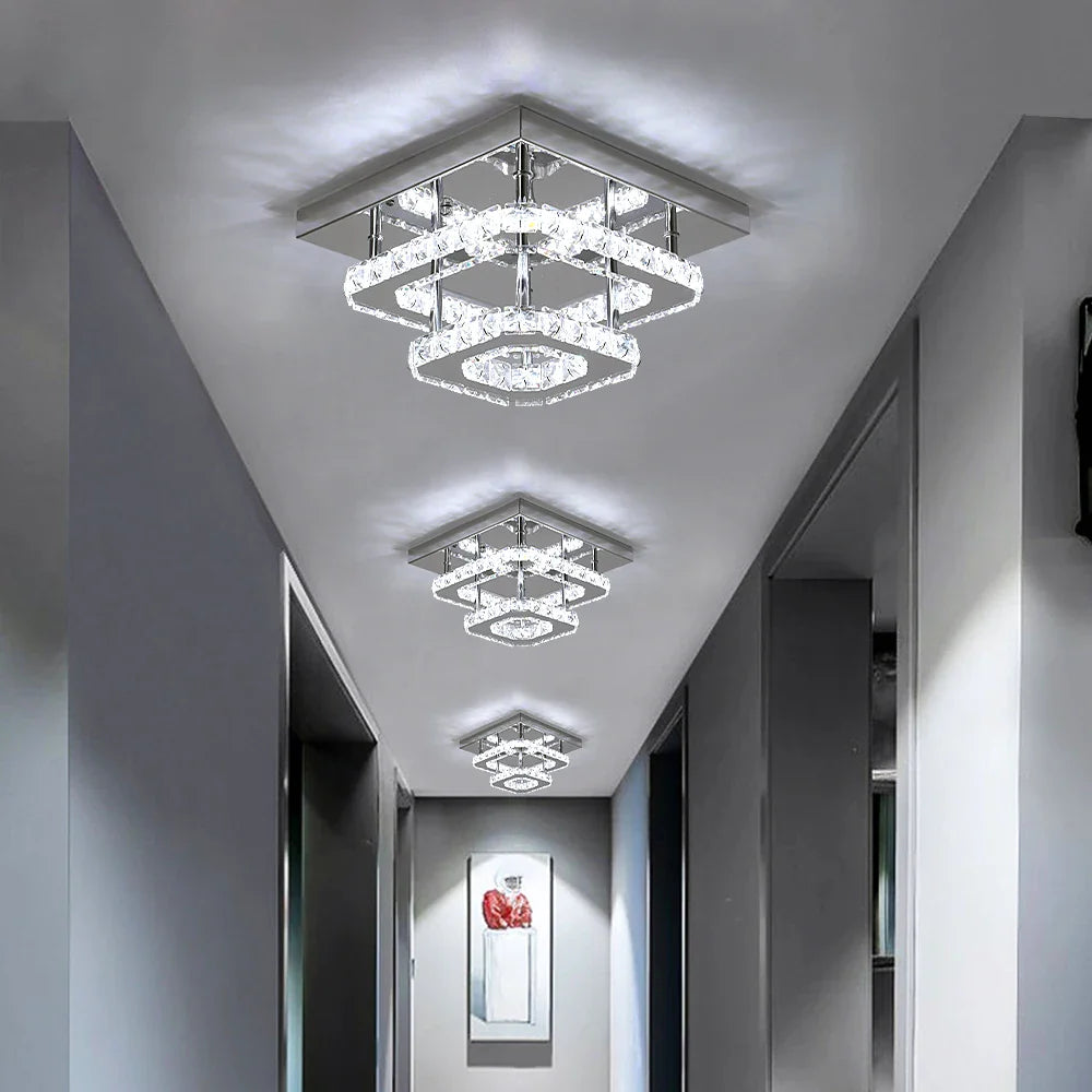 Afralia™ Crystal Ceiling Chandelier: Modern LED Dining Room Pendant Light by Afralia™