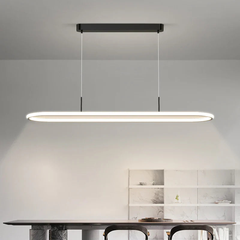 Afralia™ Modern LED Ring Pendant Light for Dining Room and Bar Counter
