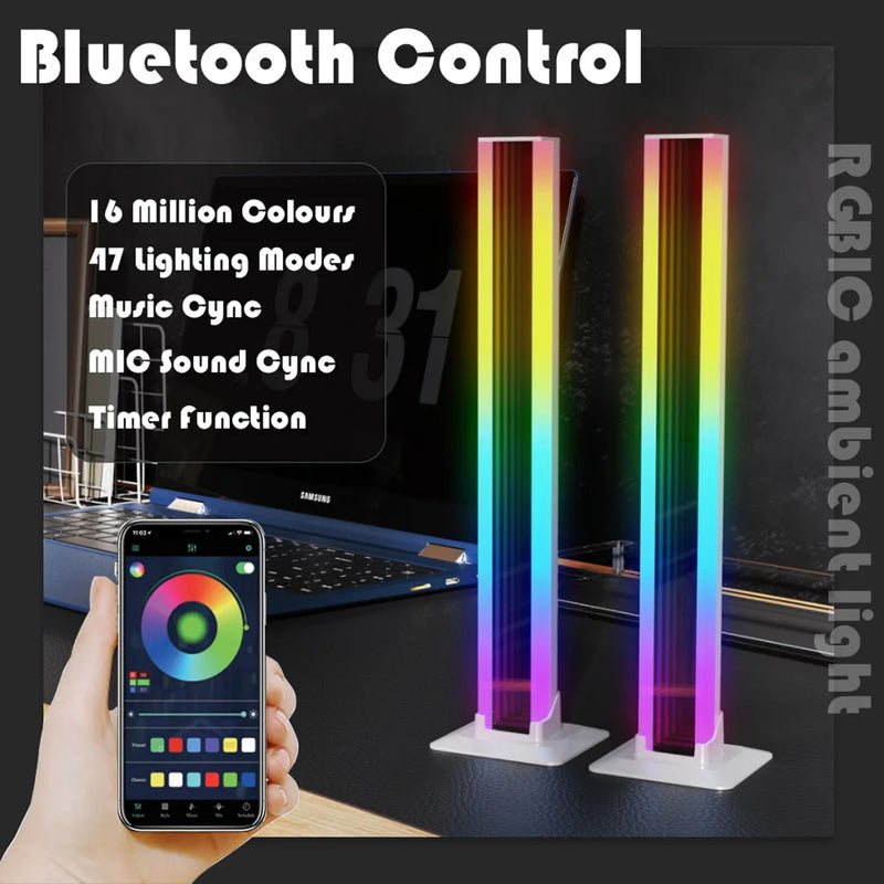 Afralia™ RGB LED Pair Table Lamp Remote Mood Lighting for Gaming and TV