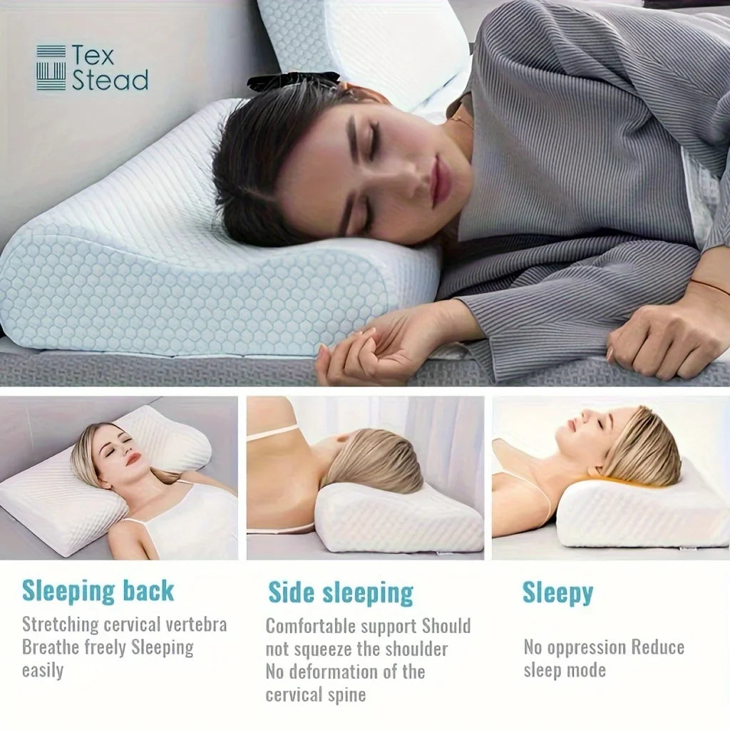 Afralia™ Cooling Memory Foam Contour Pillow for Cervical Support