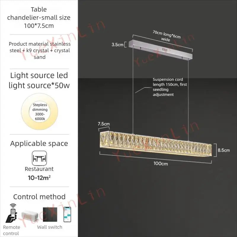 Afralia™ Crystal Pendant Light: Modern Luxury LED Dining Chandelier for Dining Room, Restaurant, Bar