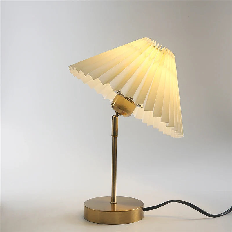 Afralia™ Pleated Table Lamps: Modern Adjustable Nordic LED Desk Lamp for Living Room Bedroom