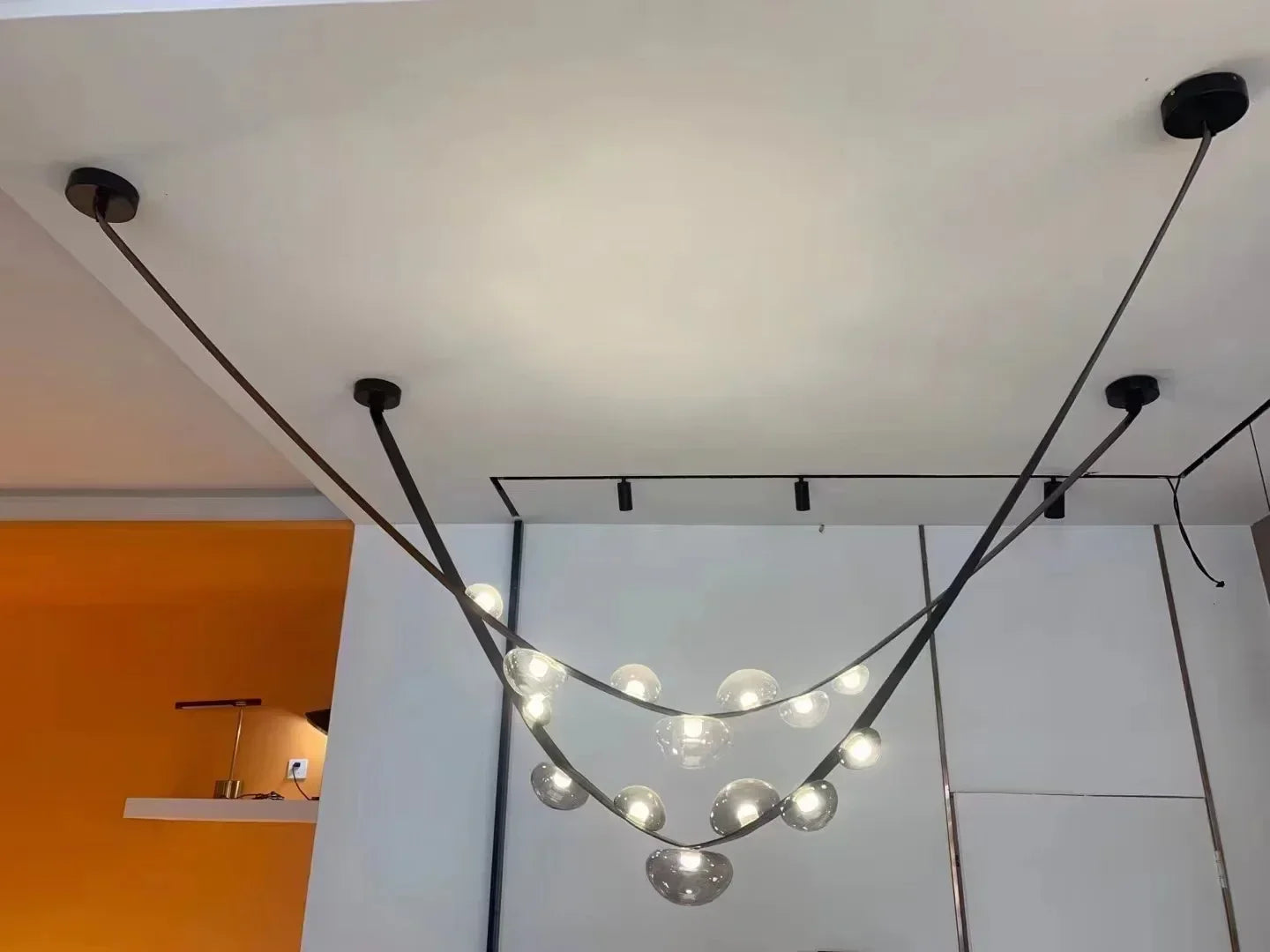 Afralia™ Leather LED Pendant Lamp: Modern Lighting for Living Room, Hall, and Villa
